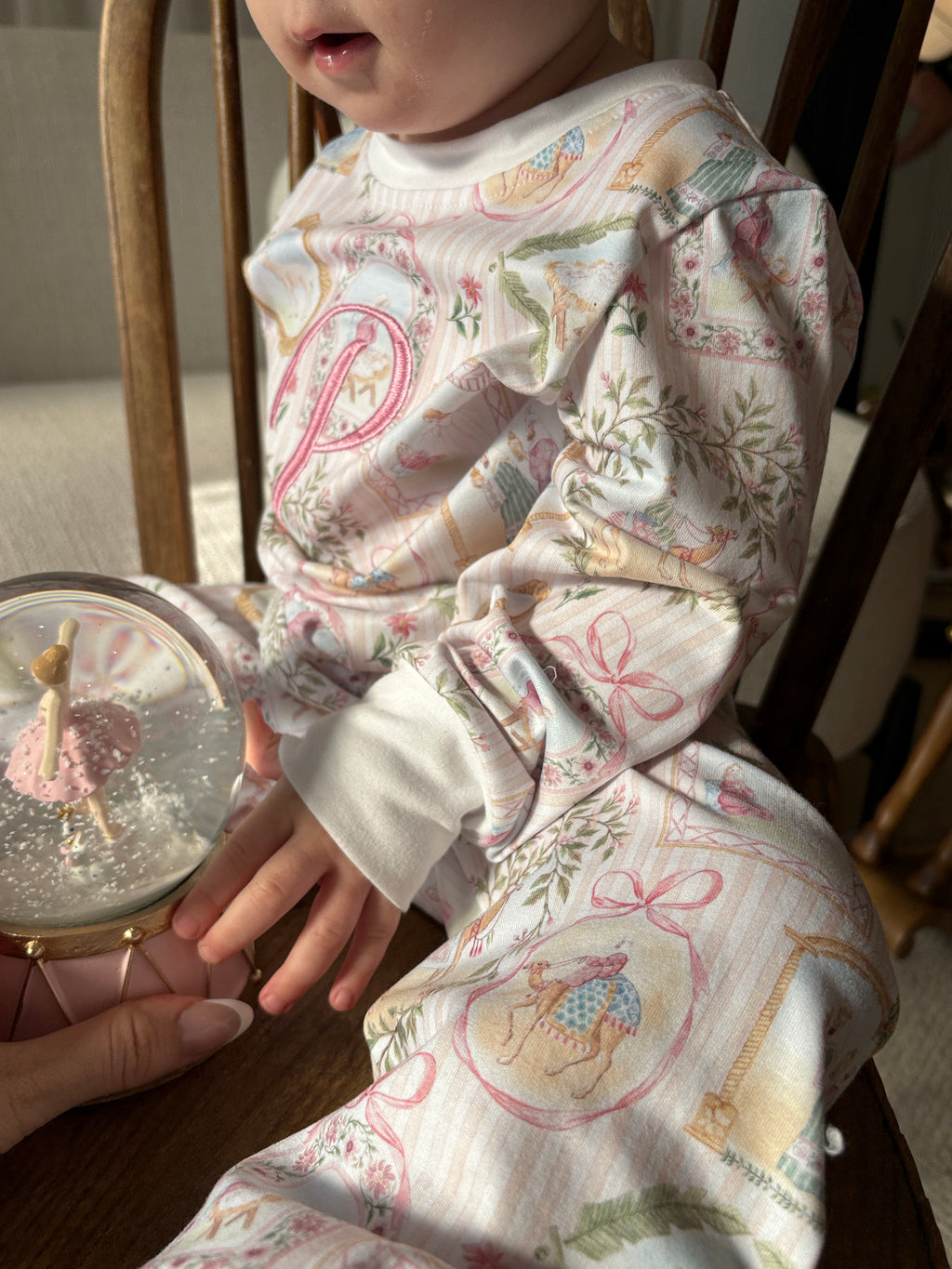 PRE-ORDER RFTS Pink Top And Trouser Christmas Pyjama Set