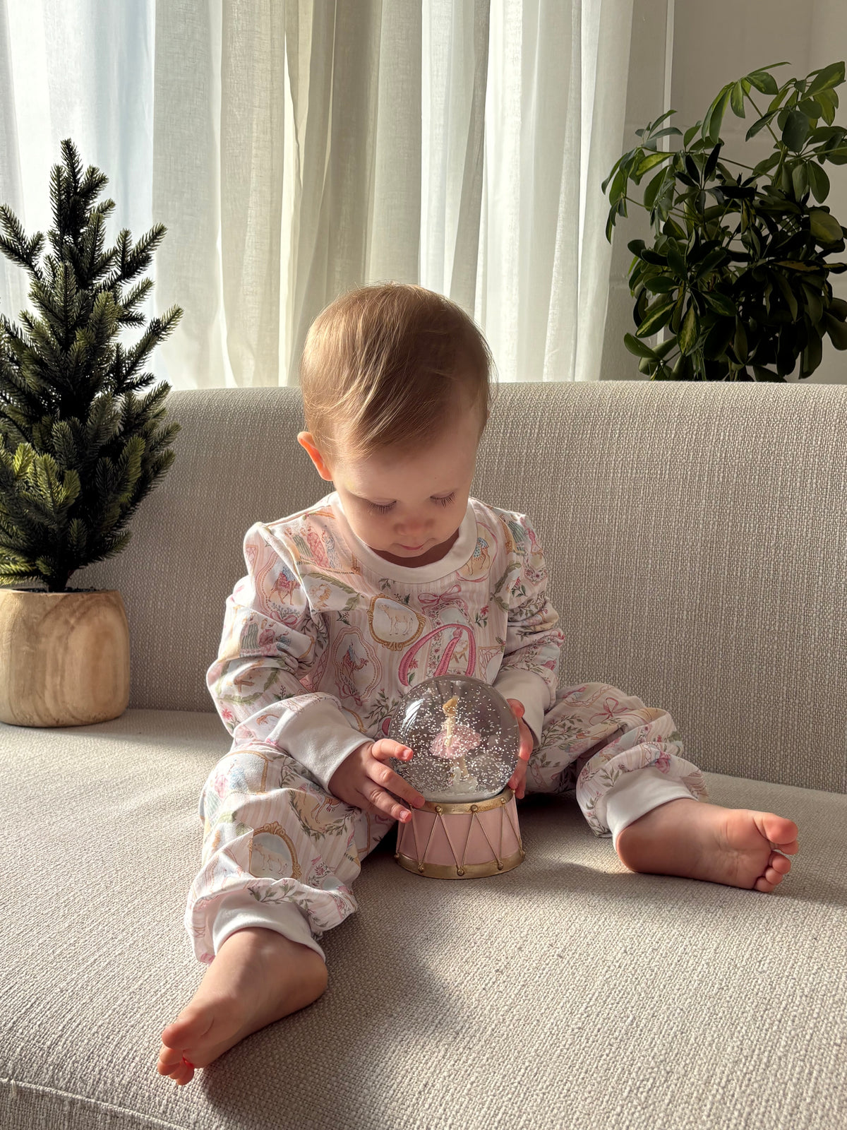 PRE-ORDER RFTS Pink Top And Trouser Christmas Pyjama Set