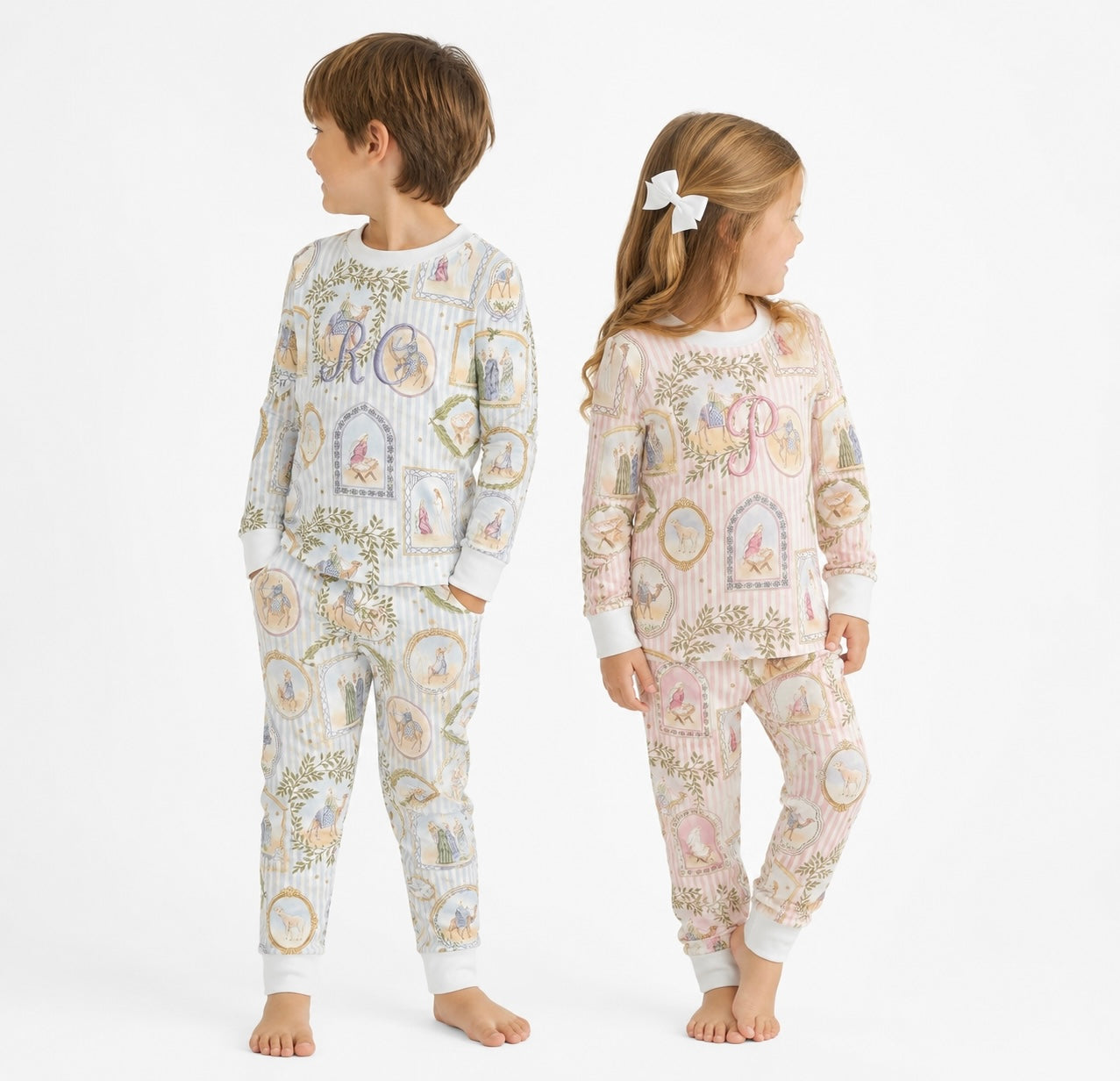 PRE-ORDER RFTS Blue Top And Trouser Christmas Pyjama Set