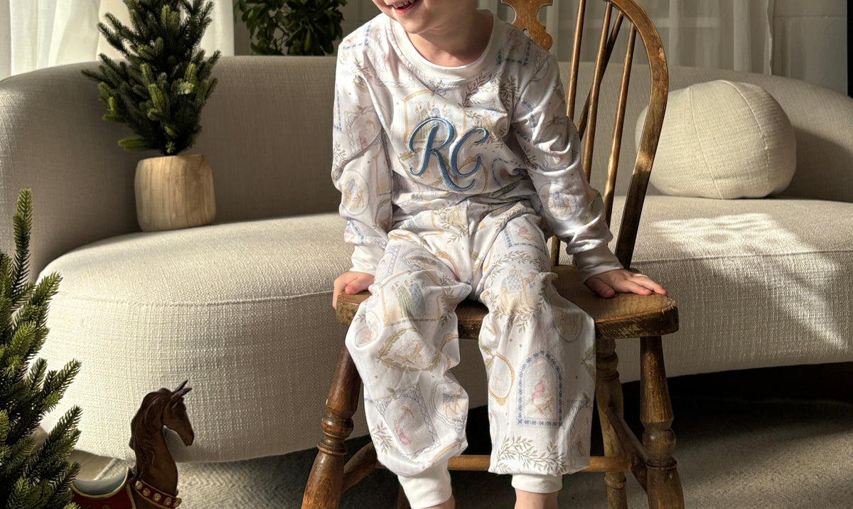 PRE-ORDER RFTS Blue Top And Trouser Christmas Pyjama Set