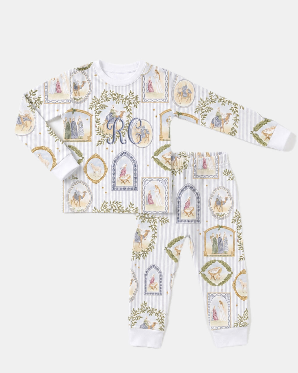 PRE-ORDER RFTS Blue Top And Trouser Christmas Pyjama Set