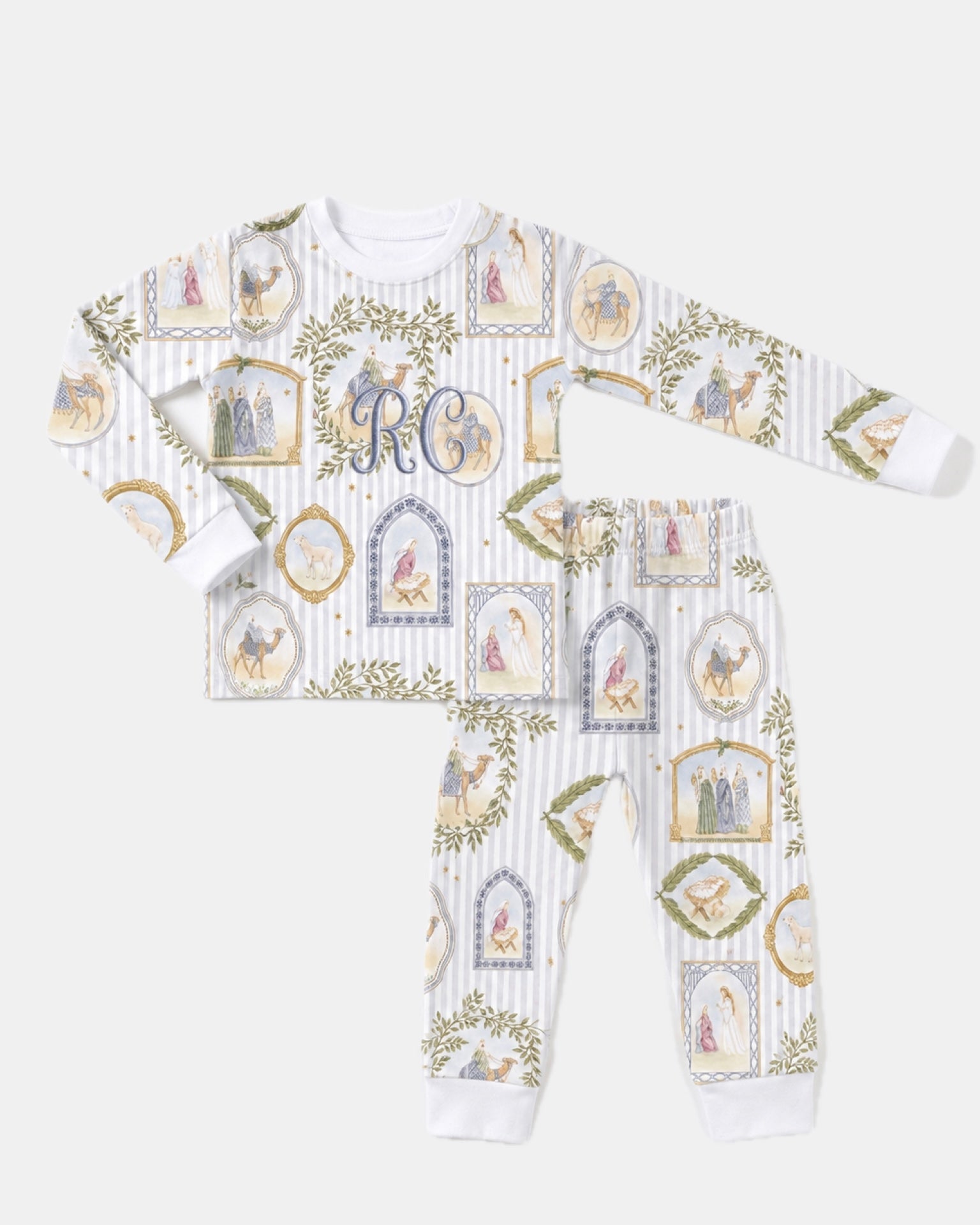PRE-ORDER RFTS Blue Top And Trouser Christmas Pyjama Set