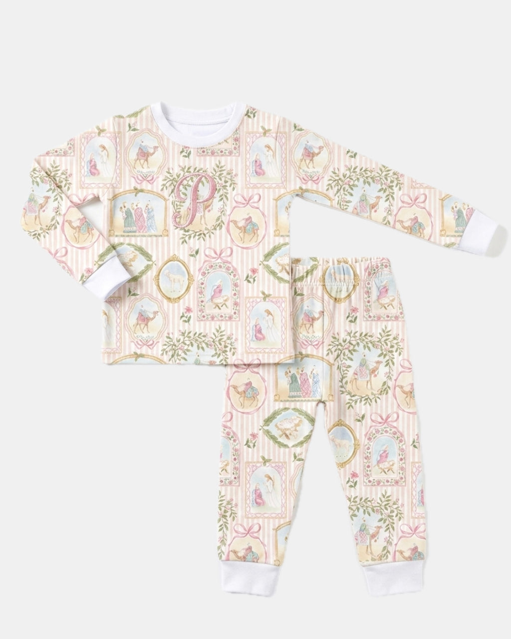 PRE-ORDER RFTS Pink Top And Trouser Christmas Pyjama Set