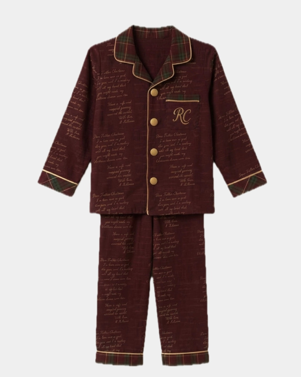 PRE-ORDER DEC LETTERS TO FATHER CHRISTMAS Tartan Boys Pyjama Set
